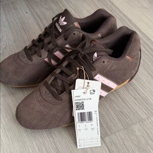 Adidas Chocolate and Blush Sneakers